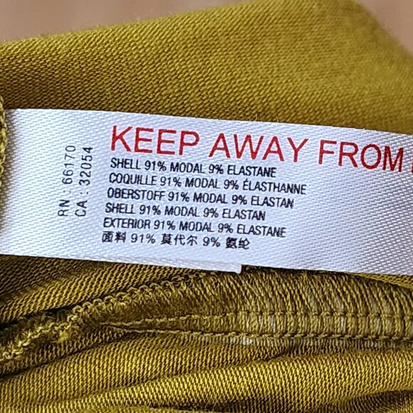 Saturday Sunday Yellow Modal Stretch Knit Faux Wrap Top - Picture 6 of 6